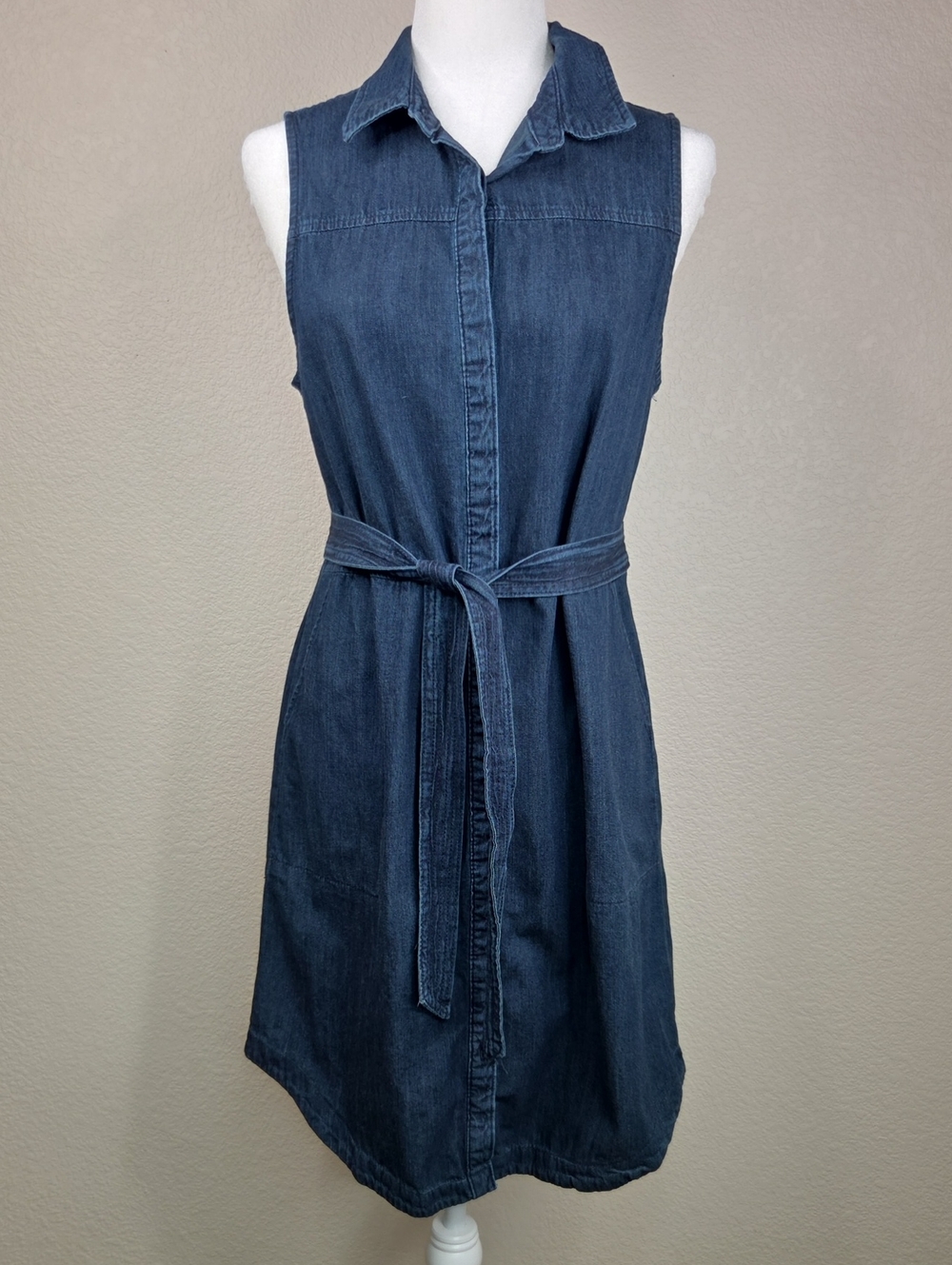a new day | Dresses | A New Day Dark Blue Sleeveless Denim Shirt Dress